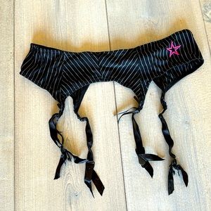 Pinstripe Garter belt